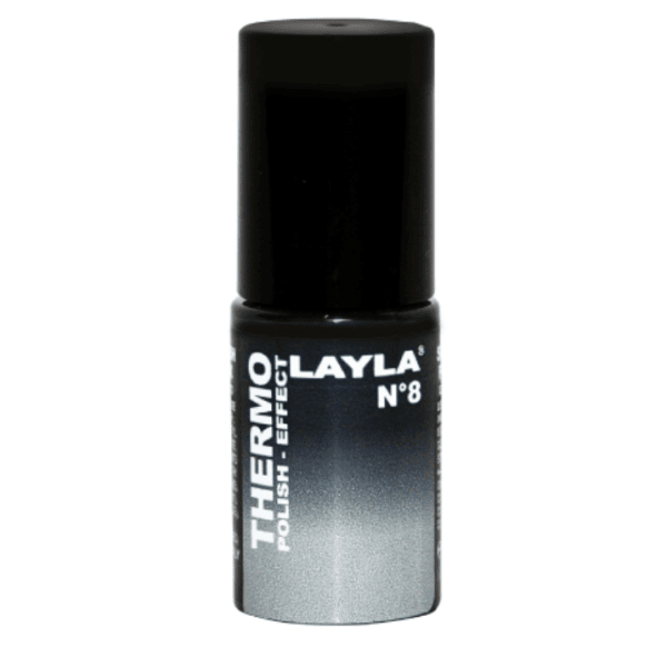 Layla Smalto Nail Polish Thermo Effect - 08 BLACK TO GREY
