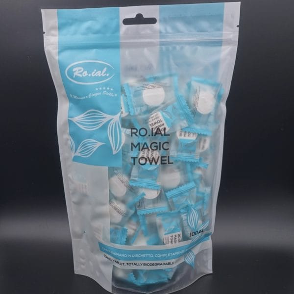 100 PZ RO.IAL MAGIC TOWEL ASCIUGAMANI IN DISCHETTO 100% BIODEGRADABILE