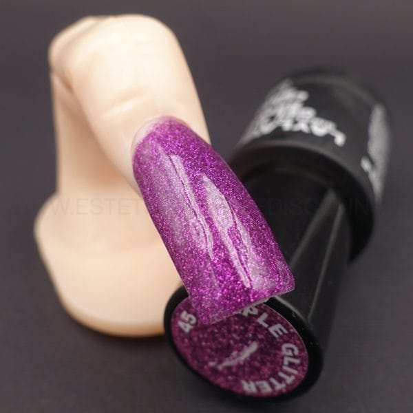 Layla Gel Polish Smalto Gel Semipermanente -  45 PURPLE GLITTER 
