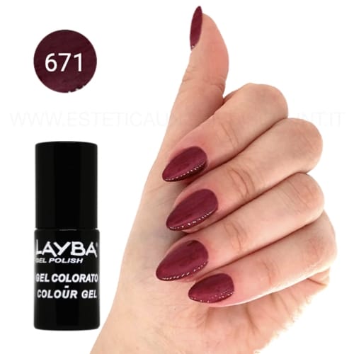 Layba Gel Polish Smalto Gel Semipermanente - 671 BIG FAT CHERRY