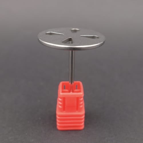 DISCO Supporto in acciaio fiore dischetti abrasivi adesivi da 25mm per pedicure.