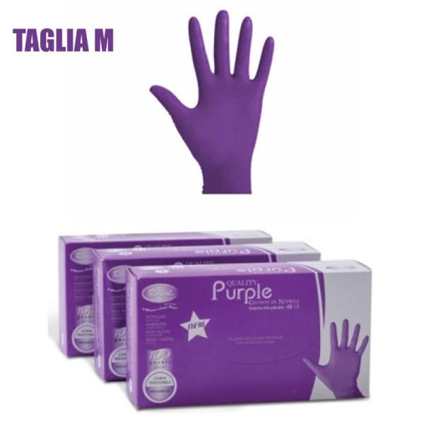100 Guanti in Nitrile SENZA TALCO Taglia M