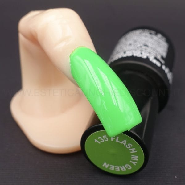 Layla Gel Polish Smalto Gel Semipermanente Fluo LIne -  135 FLASH MY GREEN 
