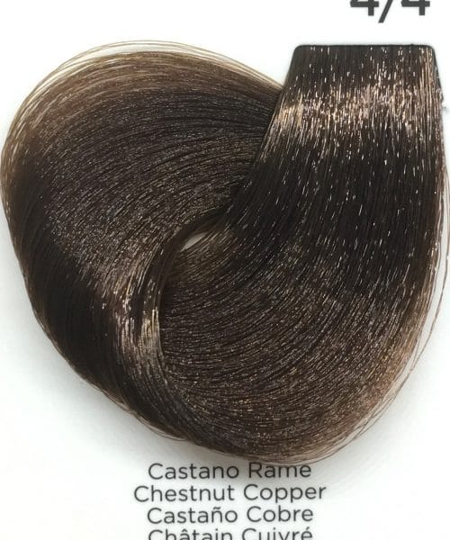 Tinta Colorante Professionale per capelli con ammoniaca Inebrya Castano Rame 4.4