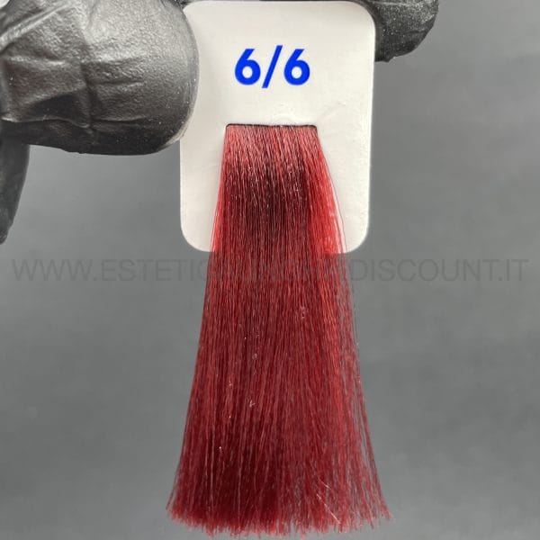 Crema Colorante INEBRYA Bionic Color senza ammoniaca Professionale Permanente 6.6 Biondo Scuro Rosso