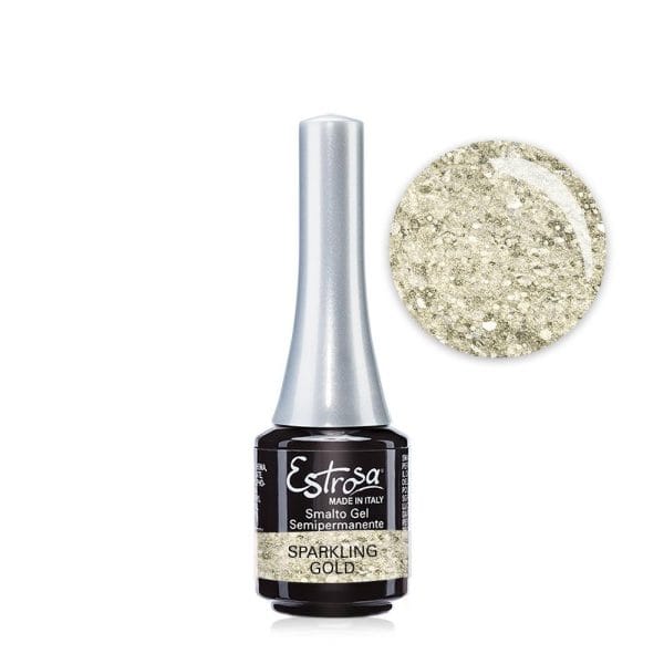 Estrosa Smalto Semipermanente Colorato – 7508 SPARKLING GOLD 7ML.