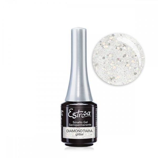 Estrosa Smalto Semipermanente Colorato 7914 DIAMOND TIARA GLITTER 7ML.